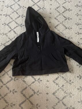 Lululemon Black Cropped Half-Zip Hoodie
